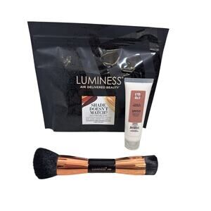 Luminess Sunscreen Primer & Brush Set Womens 1.0 fl oz Rose Gold SPF 50 L400 NEW